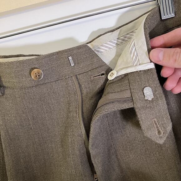 Joseph Abboud Pants Mens 33R Brown Wool American Soft Nordstrom Made USA Dress - Picture 8 of 16